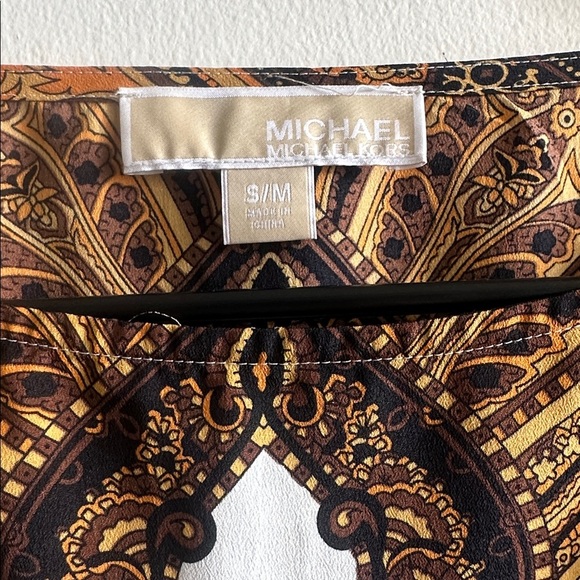 MICHAEL Michael Kors Black and Gold Paisley Top - Picture 3 of 7